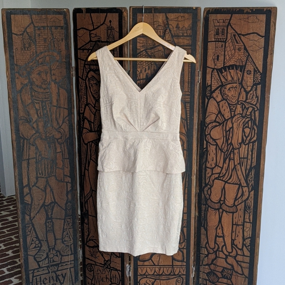Cream Colored, Peplum Dress